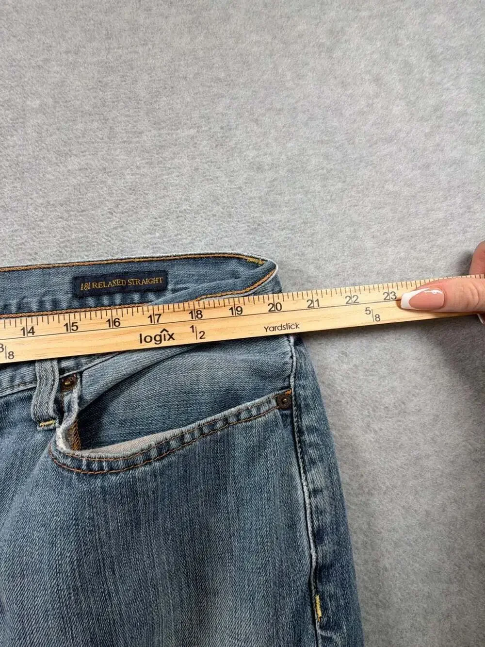 Lucky Brand 181 Relaxed Straight Men's Blue Jeans Size 40x32